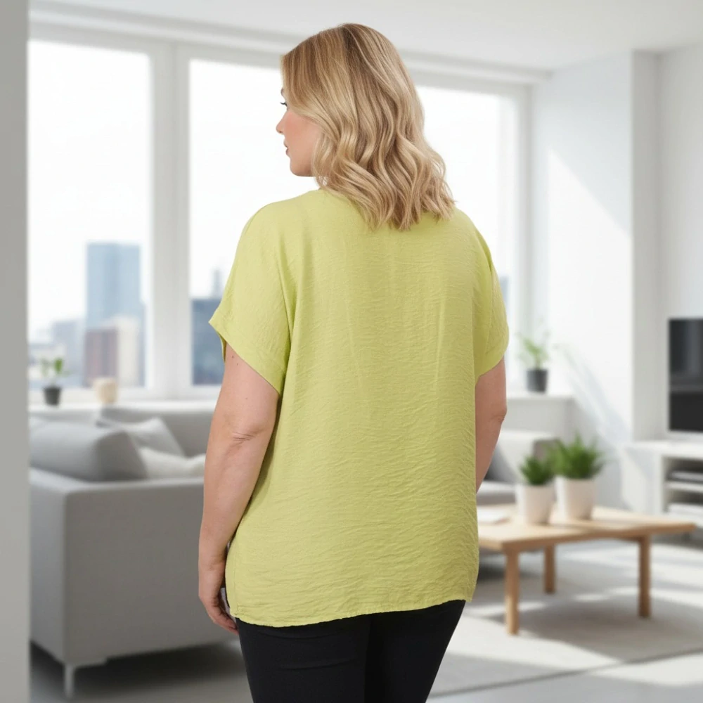Dámské žluté triko Role fashion Italy moda univerzální velikost XL - XXL O2493
