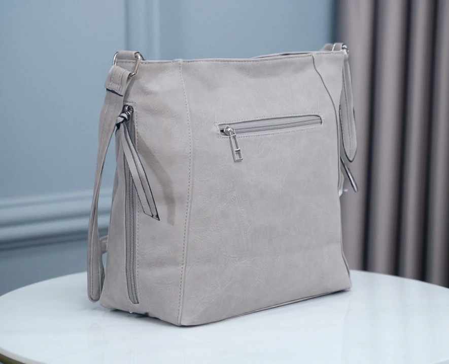 Dámská velká šedá kabelka David Moda L4988