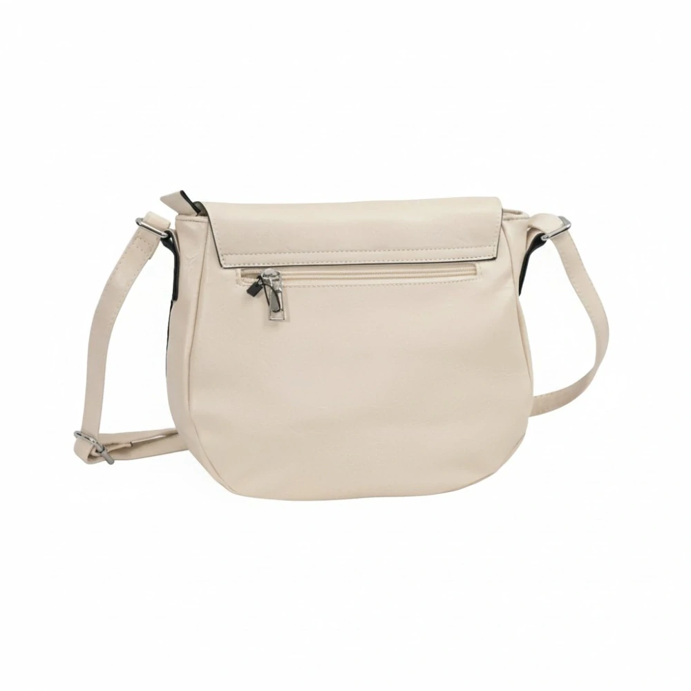 Dámská smetanová lovecká kabelka Pelletteria Beta crossbody i na rameno N1447
