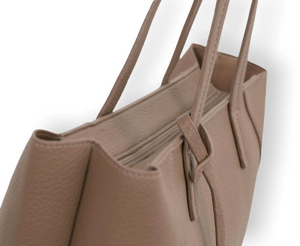 Dámská velká světle hnědá shopper kabelka Amalia L4956