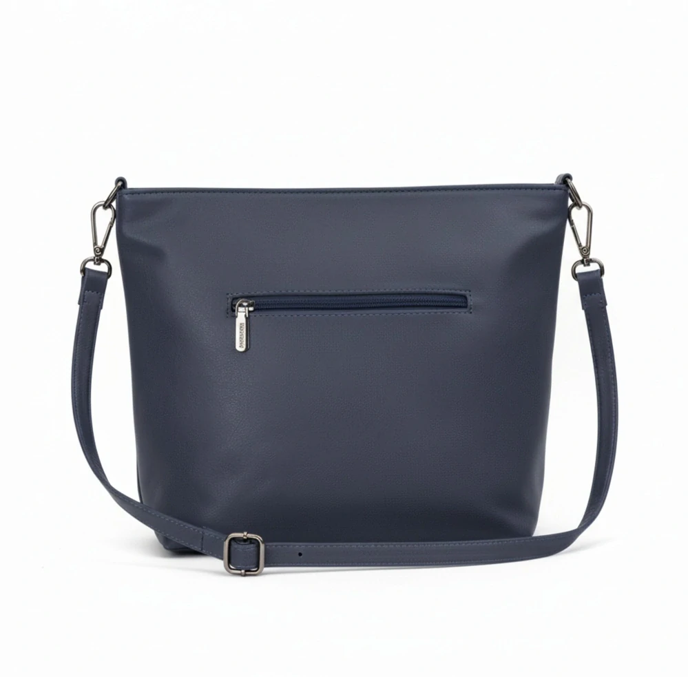 Dámská crossbody kabelka Coveri – modrá, elegantní s přední kapsou na zip