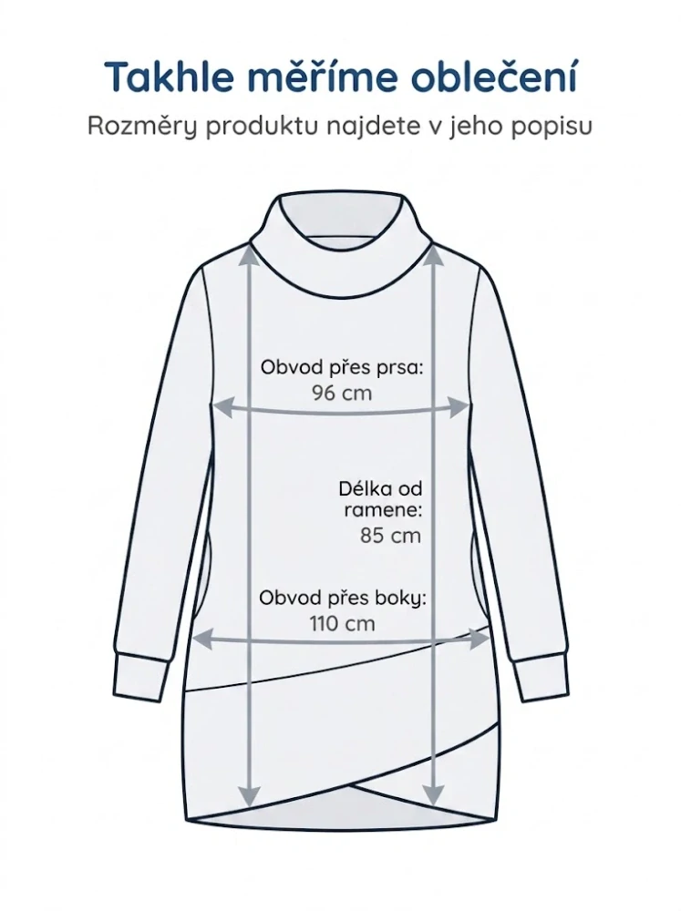 Mikinové šaty Věrka černé L431