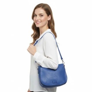 Dámská modrá lovecká kabelka Pelletteria Beta crossbody i na rameno N1448