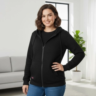 Dámská černá mikina Benter 55074  XL-4XL 
