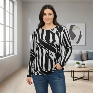 Dámské bílé triko se vzorem Ketis L-4XL