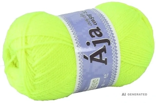 Příze Ája 962 neon žlutá