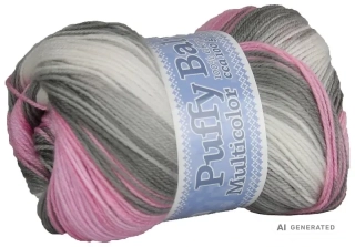 Příze Puffy baby NGM 533 šedorůžová