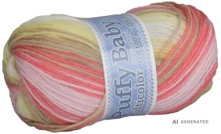 Příze Puffy baby NGM 534 béžovočervená