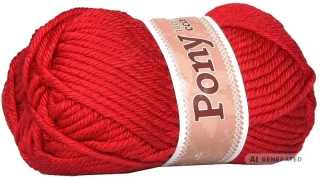 Pony NGM extra silná příze 933 tmavá červená