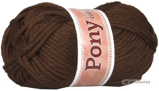 Pony NGM extra silná příze 983 hnědá