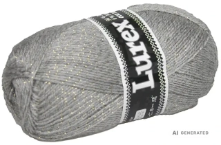 Příze Lurex NGM 907 L světle šedá zlatá