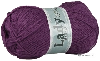 Příze Lady de luxe 1104 ocelová fialová