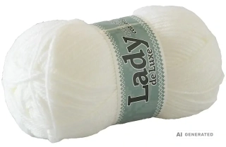 Příze Lady de luxe 1111 optik bílá