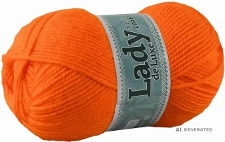 Příze Lady de luxe 1147 neon oranžová