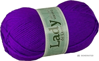 Příze Lady de luxe 1220 purpurová
