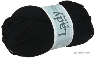 Příze Lady de luxe 901 černá