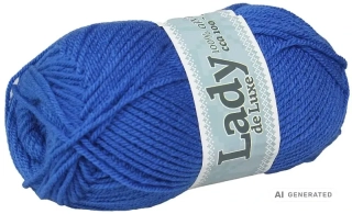 Příze Lady de luxe 916 zářivá modrá