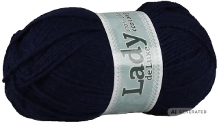 Příze Lady de luxe 919 tmavě modrá