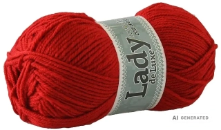 Příze Lady de luxe 933 červená