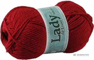 Příze Lady de luxe 934 tmavá červená