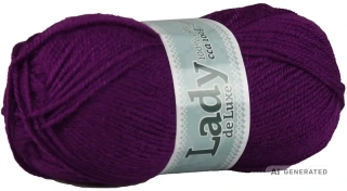 Příze Lady de luxe 943 střední fialová