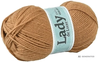 Příze Lady de luxe 946 ořechová