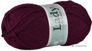 Příze Lady de luxe 952 fialovo vínová
