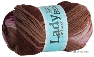 Příze Lady de luxe batik 606 růžová, vínová