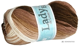 Příze Lady de luxe batik 611 béžový mix