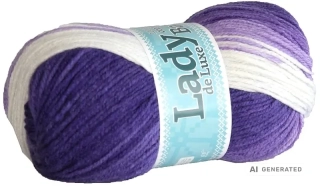 Příze Lady de luxe batik 612 fialový mix
