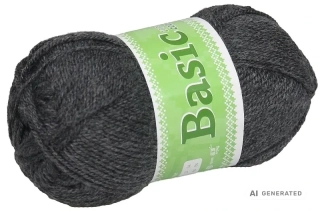 Příze Basic 909 černošedá