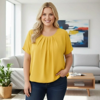 Dámské žluté triko Ula XXL-4XL