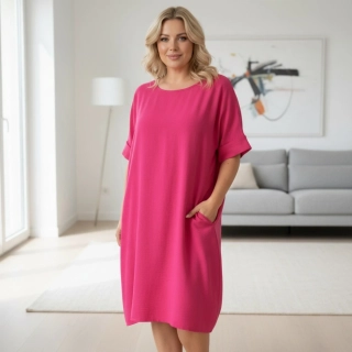 Letní růžové šaty Ina L692