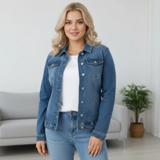Džínová dámská bunda modrá Sunbird