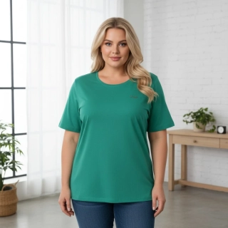 Dámské bavlněné zelené triko Benter XL-4XL N2395