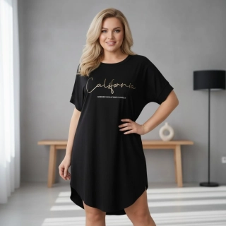 Dámské černé šaty Cali pro plnoštíhlé L668