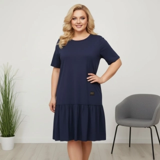 Dámské bavlněné šaty Sill tmavě modré L658