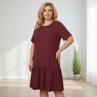 Dámské bavlněné šaty Sill vínové L656