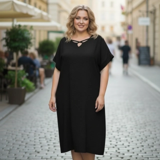 Letní černé šaty Nina L640