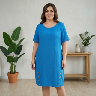 Dámské letní šaty Link moda modré L618