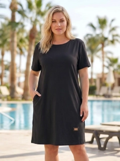 Černé letní šaty Róza, uni velikost L - XXL M2682