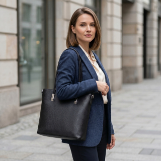 Černá kabelka Herisson ve dvou velikostech. L4887