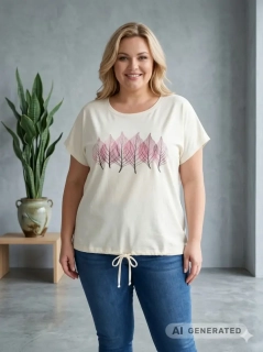 Dámské bavlněné světle žluté triko Lyn L-3XL L5994