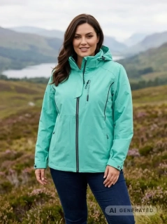 Dámská tyrkysová outdoorová bunda Temster XL–4XL 943