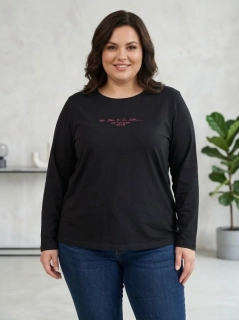 Černé dámské triko Benter 55059 XL-4XL L2419