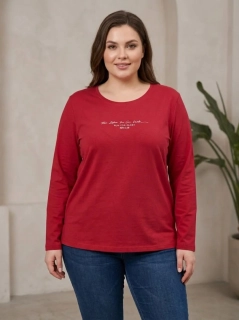 Červené dámské triko Benter 55059 XL-4XL L2418