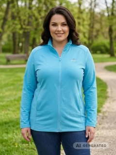 Dámská slabší světle modrá mikina Benter 23284 XL-4XL K860