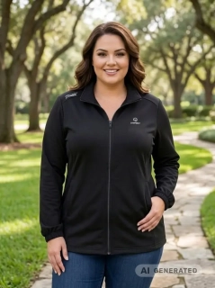 Dámská slabší černá mikina Benter 23284 XL-4XL K859