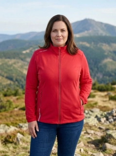 Dámská nadměrná slabší červená mikina Benter 23281 3XL-6XL K853