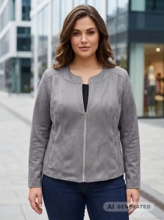 Dámská elegantní šedá bunda Anna 936